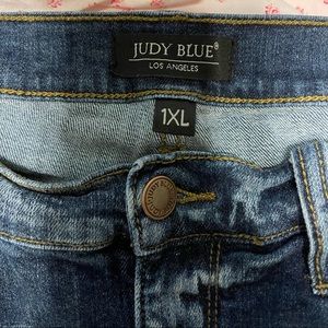 Judy Blue Ladies Distressed Denim Jeans, Size 1XL
